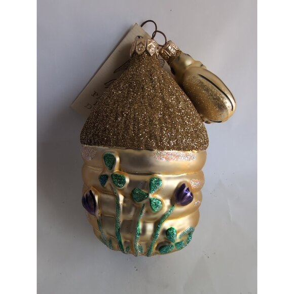 Patricia Breen Clover Hive & Bee Glittered Wings Spring Christmas Ornament Vtg - Picture 2 of 6